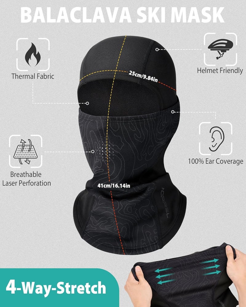 AOPREL Balaclava Ski Mask for Men Winter Face Mask Breathable & Thermal Winter Balaclava Women for Cold Weather Outdoor - Image 4
